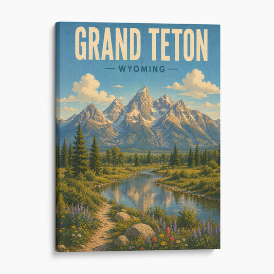 Grand Teton Wyoming Travel Poster
