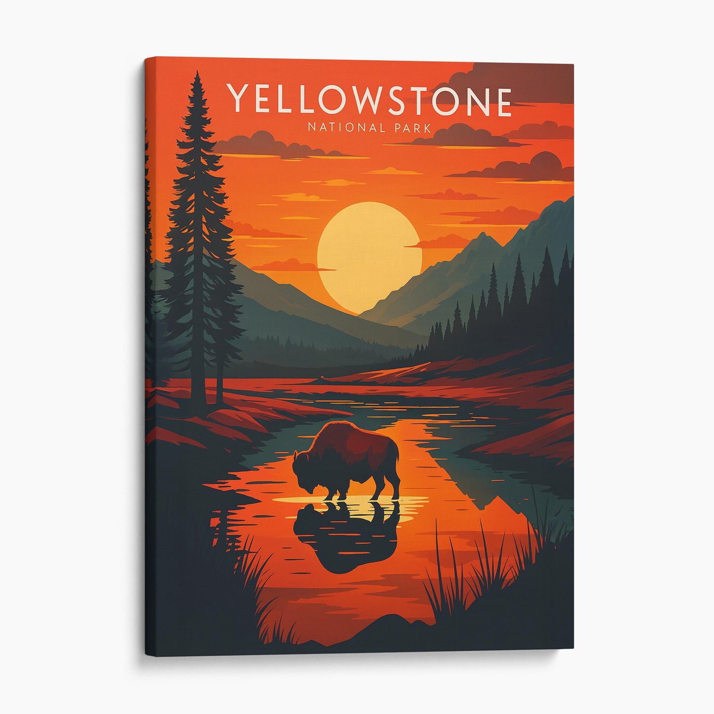 Yellowstone National Park Vintage Travel Poster