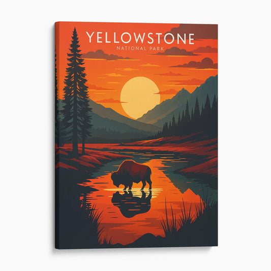 Yellowstone National Park Vintage Travel Poster