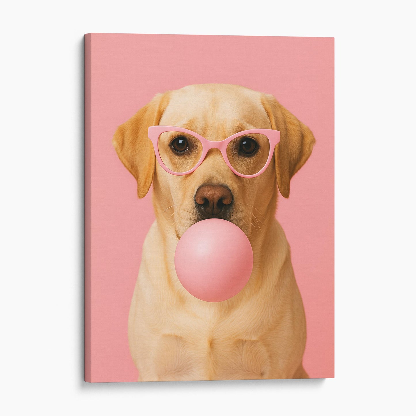 Yellow Labrador Dog Pink Bubble Gum Sunglasses