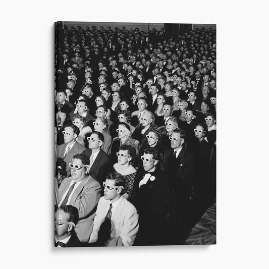 Movie Audience Wearing 3D Glasses 1950s