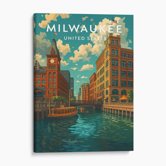 Milwaukee Vintage Travel Poster