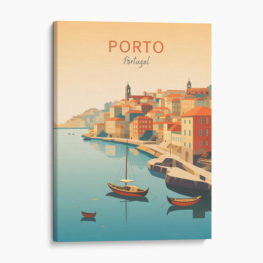Porto Portugal Vintage Travel Poster