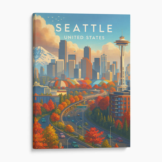 Seattle Vintage Travel Poster