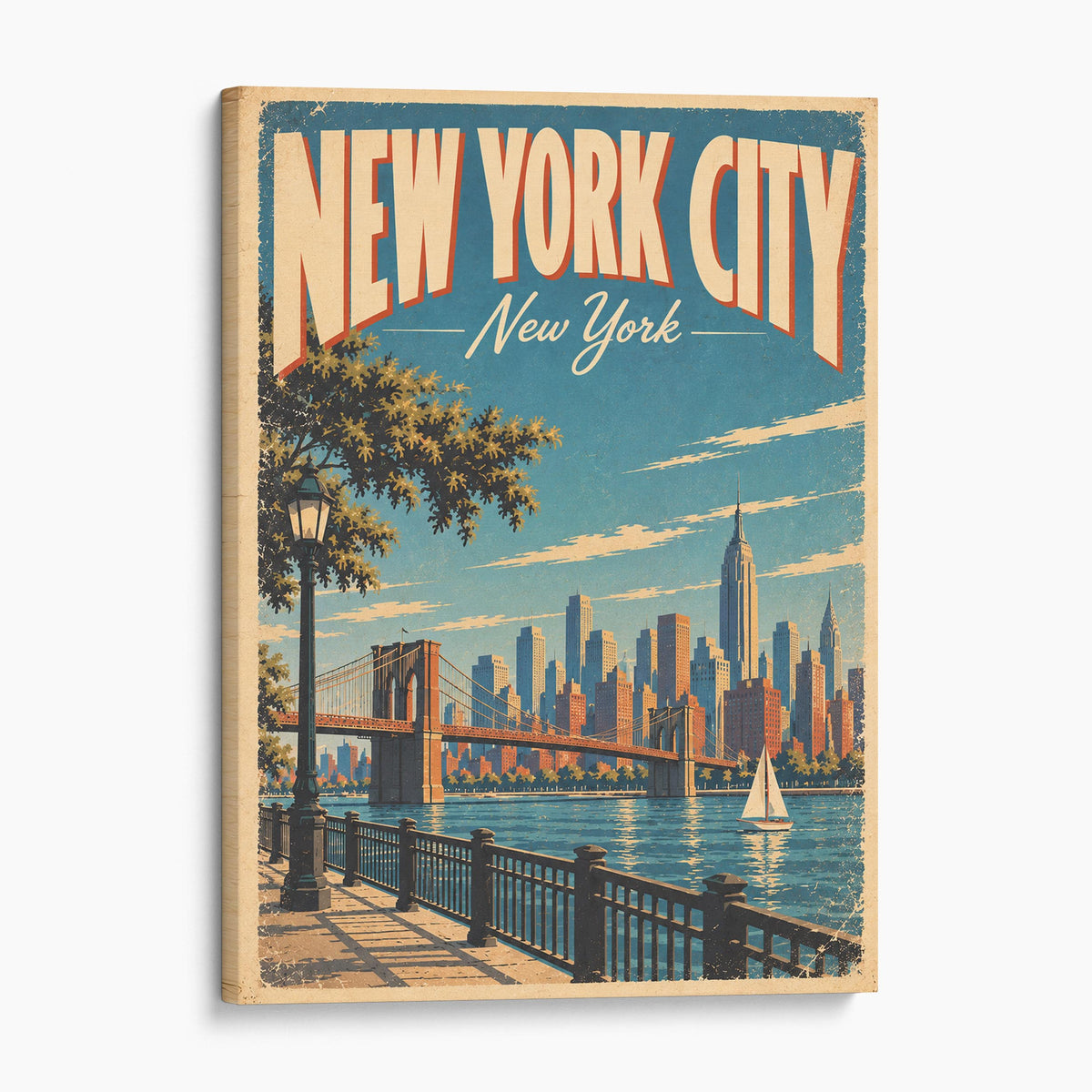 New York City Vintage Travel Poster