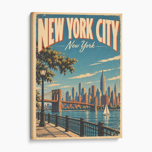 New York City Vintage Travel Poster