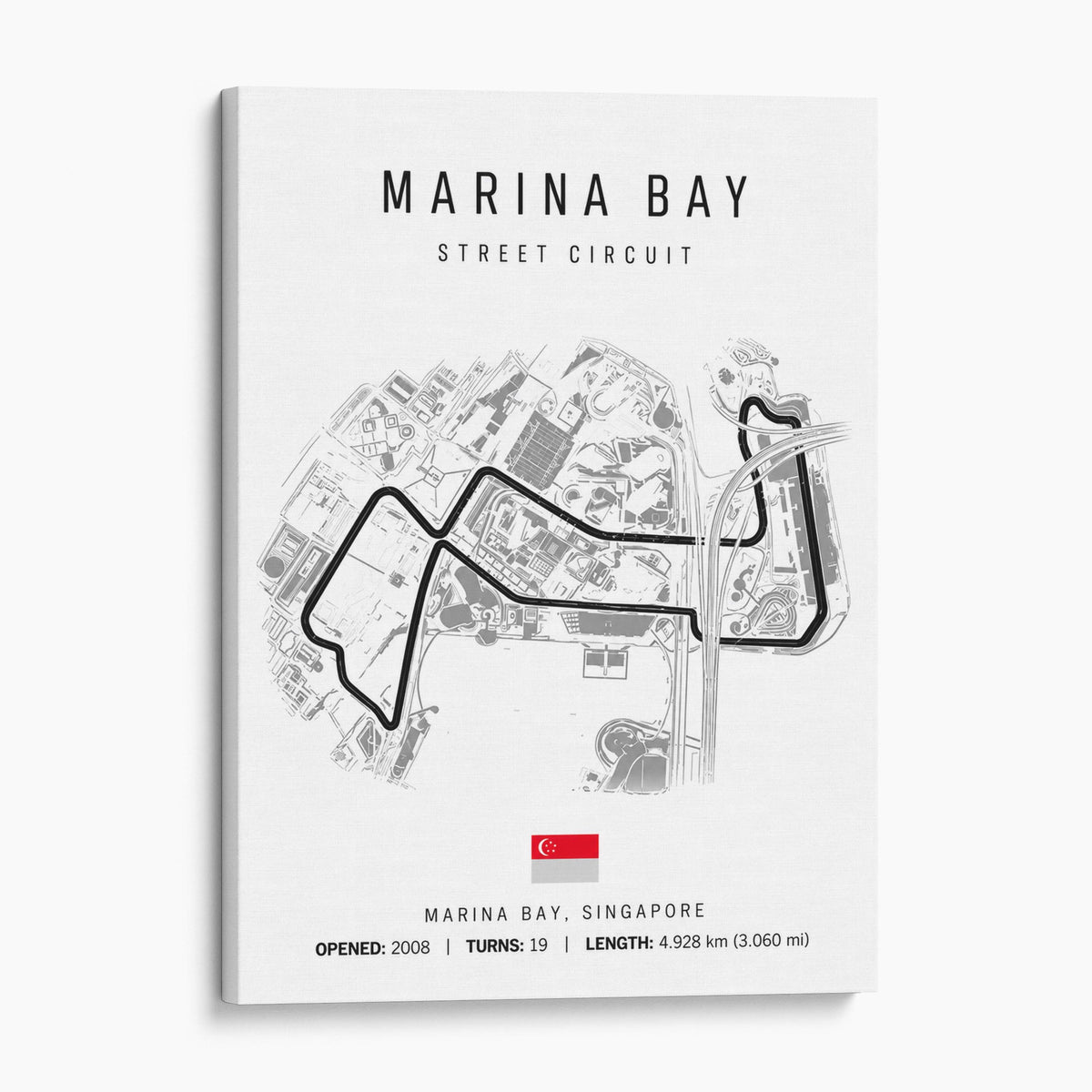 Marina Bay Singapore Grand Prix Race Track Map