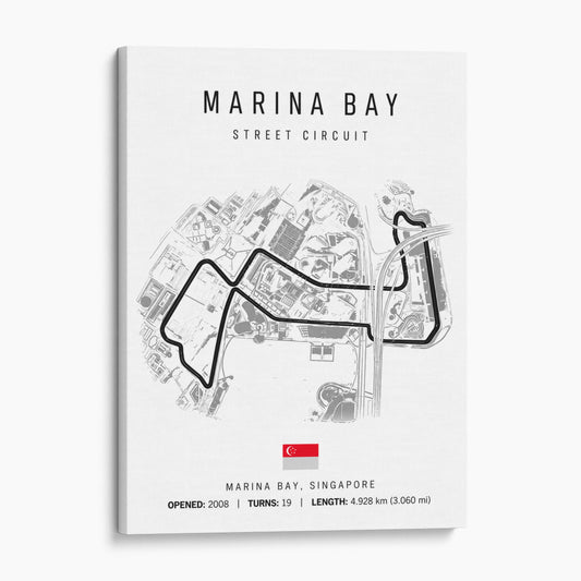 Marina Bay Singapore Grand Prix Race Track Map