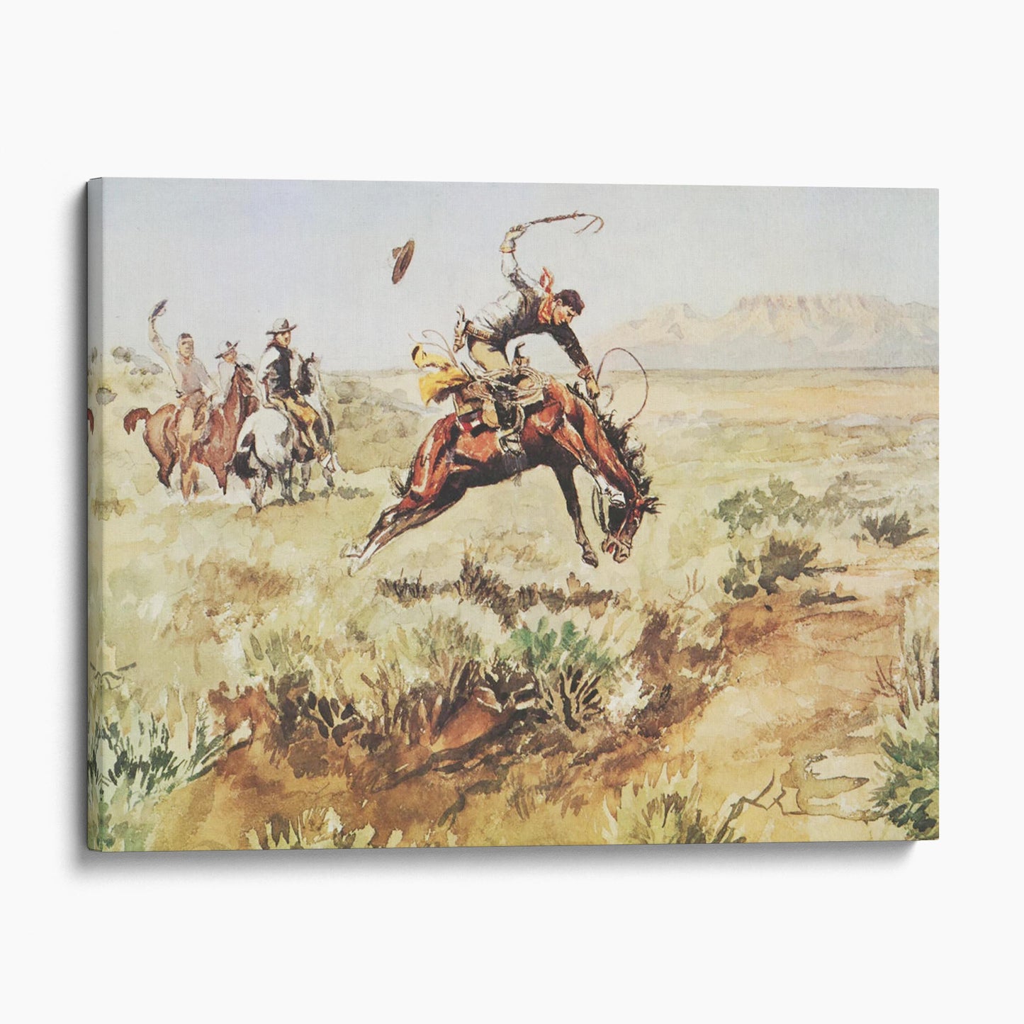 Bronco Busting by Charles M Russell