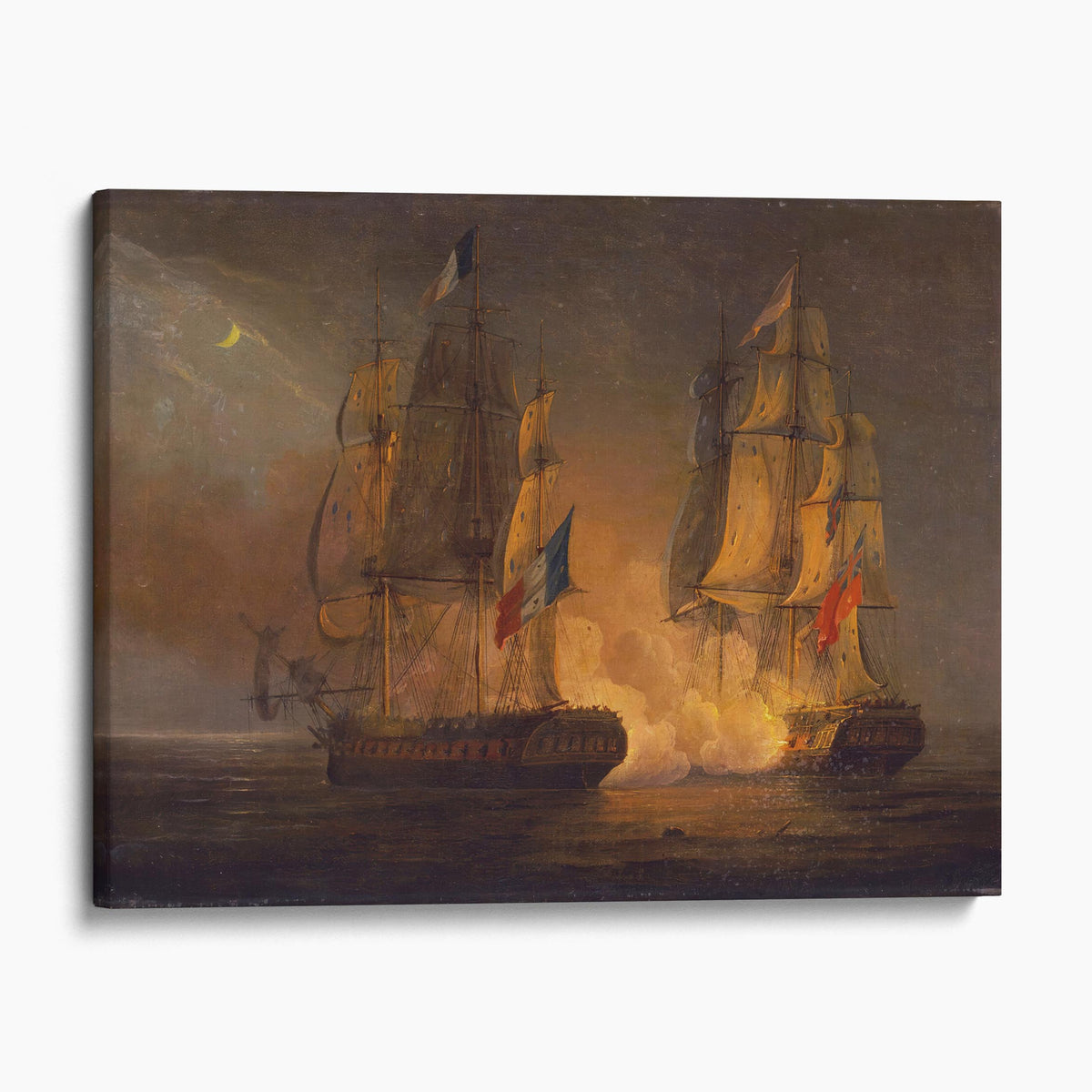 Engagement between HMS Amelia and French frigate l’Arethuse, off the Isles of Loss, 1813
