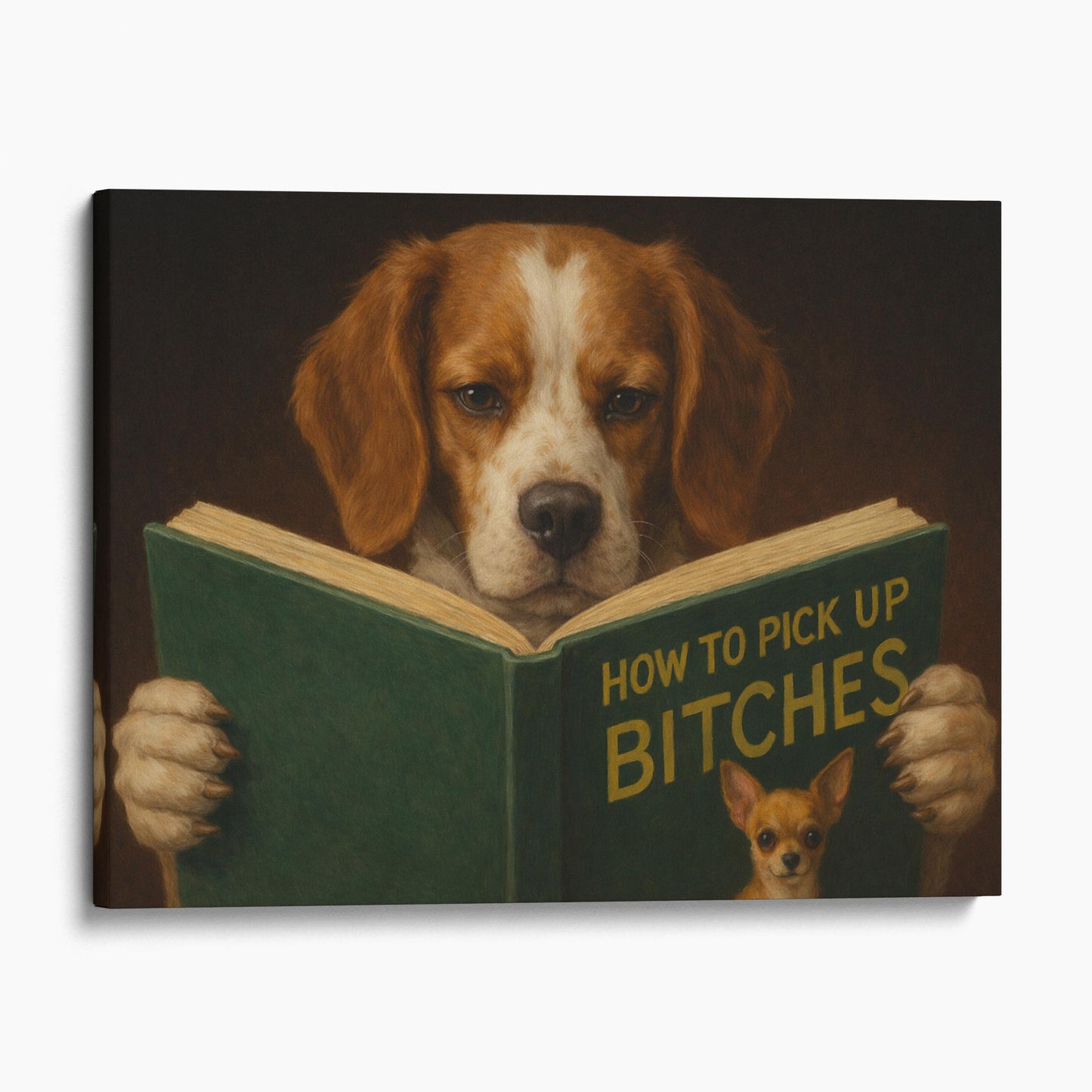 Brittany Dog Reading Dating Book