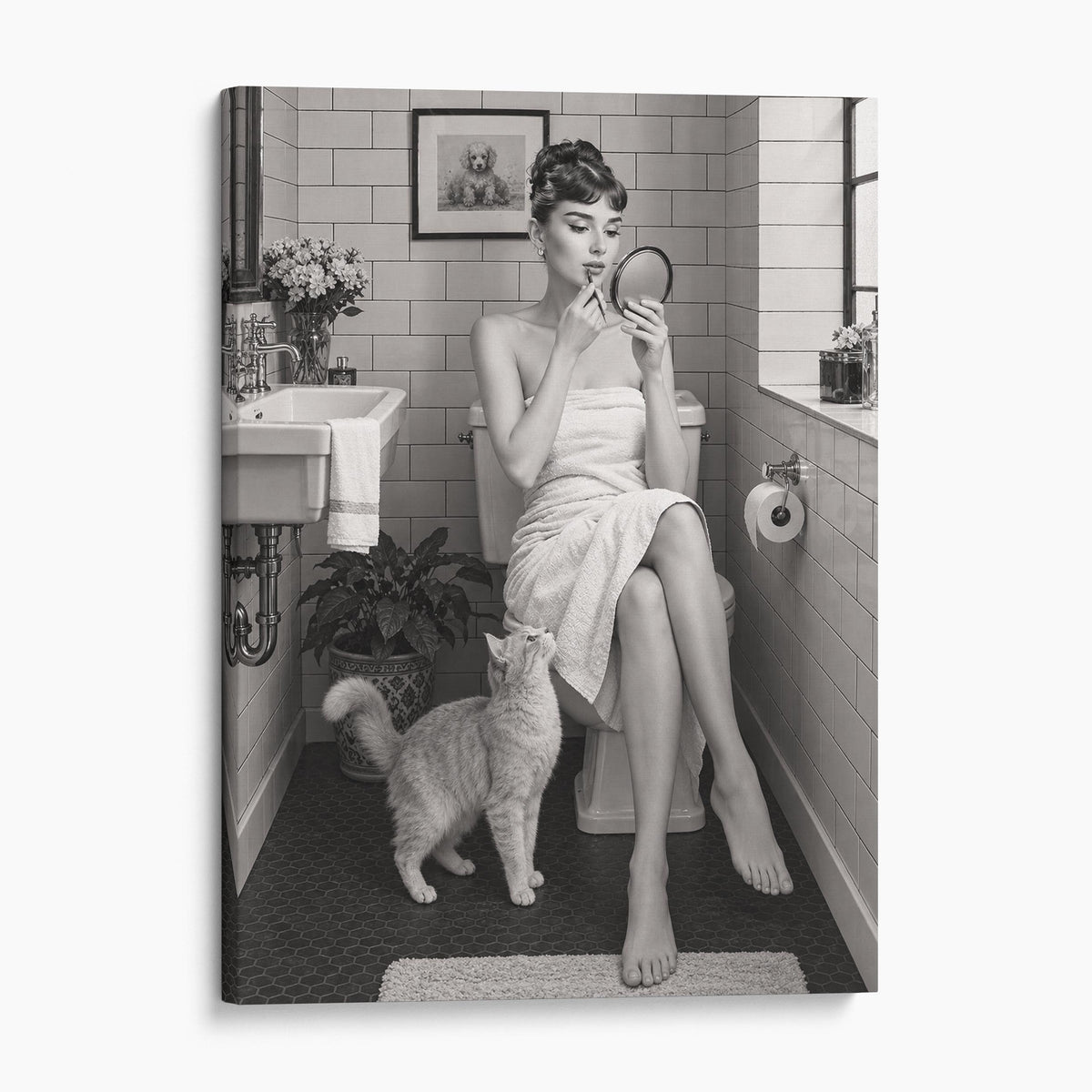 Audrey Hepburn On The Toilet