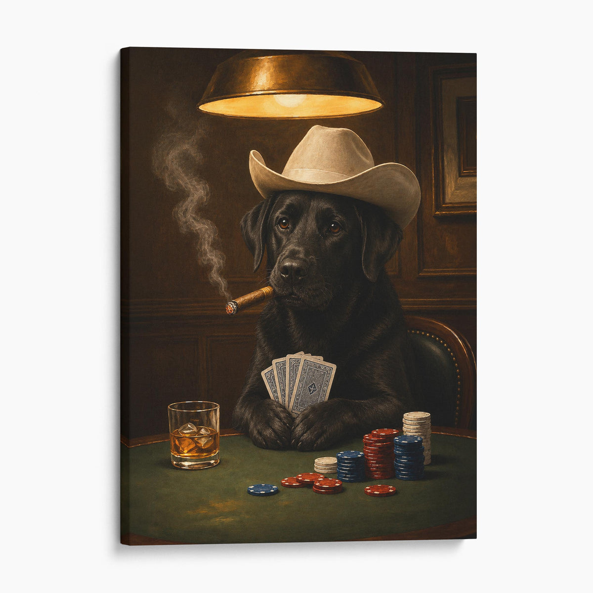 Black Labrador Dog Playing Cards