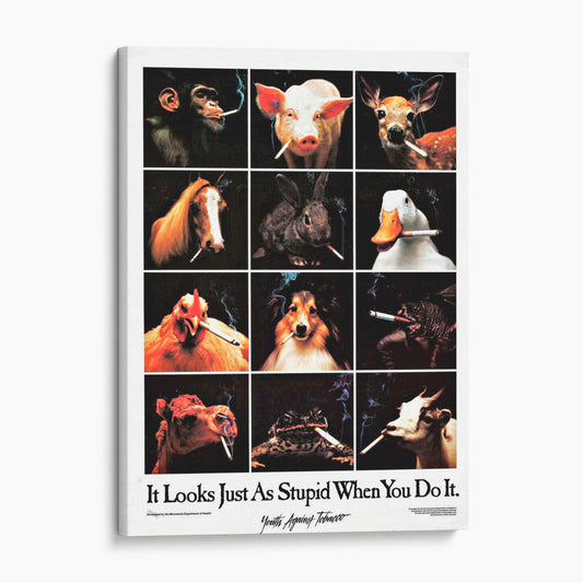 It Looks Just As Stupid When You Do It Animal Smoking Ad