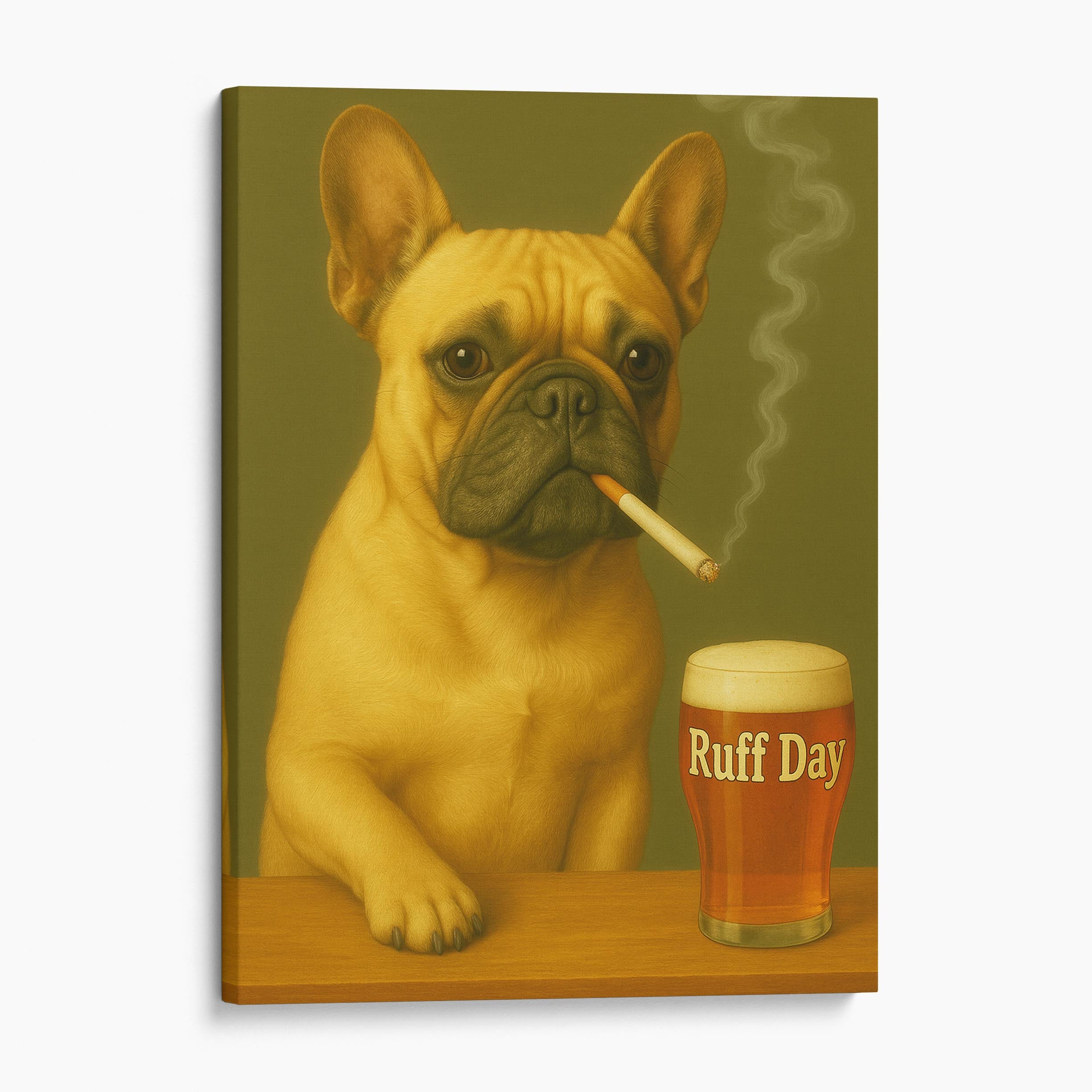 Bulldogs Ruff Day French Bulldog Ruff Day Canvas Wall Art Prints – Big Canvas Art Prints