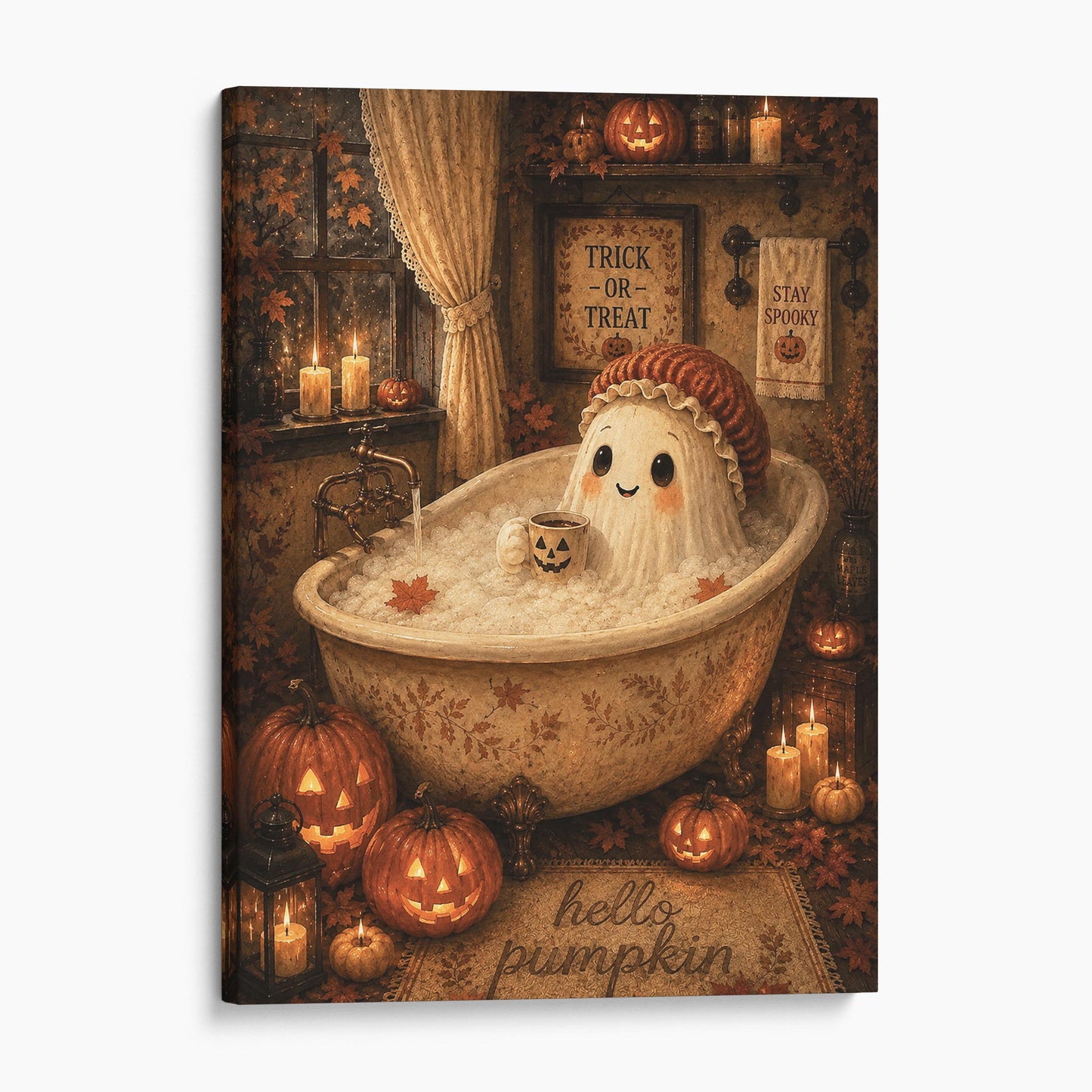 Cozy Ghost Pumpkin Bath