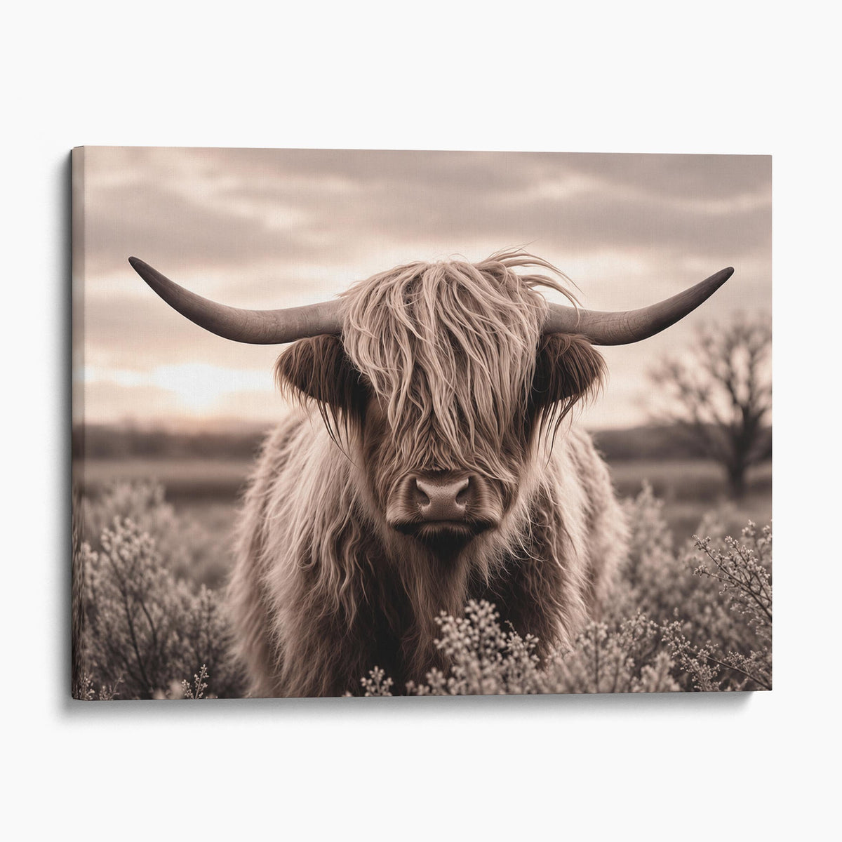 Sepia Highland Cow