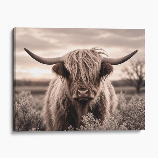 Sepia Highland Cow