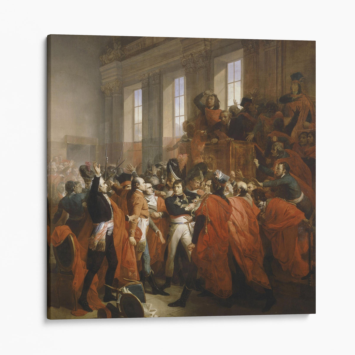 Napoleon Bonaparte in the coup d'état of 18 Brumaire in Saint-Cloud