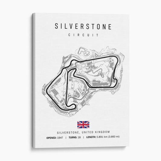 Silverstone Grand Prix Race Track Map