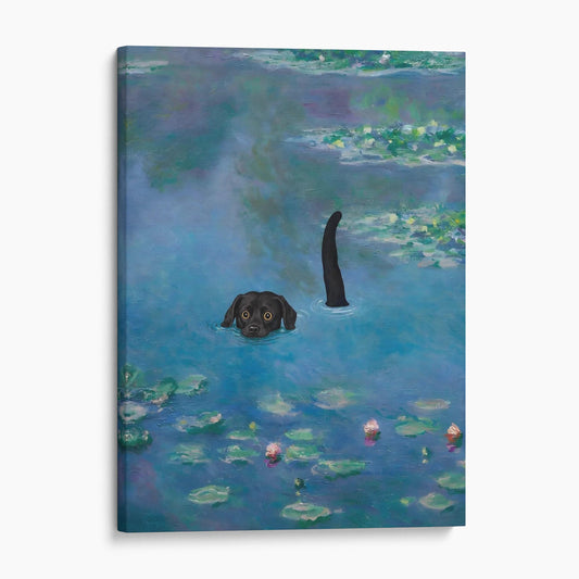 Water Lilies With Dog Claude Monet