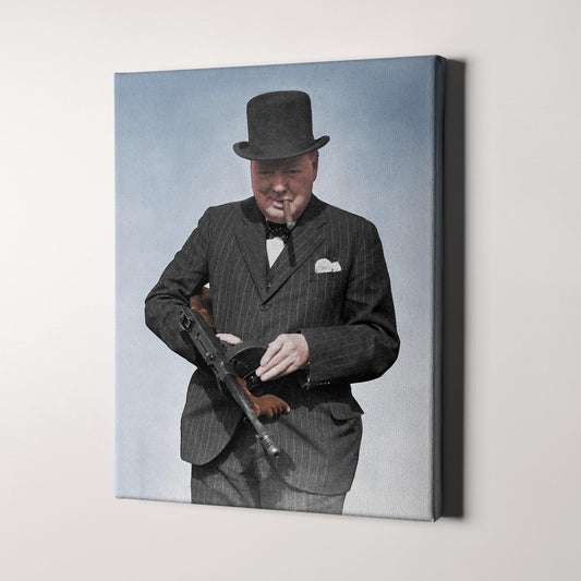 Winston Churchill Tommy Gun