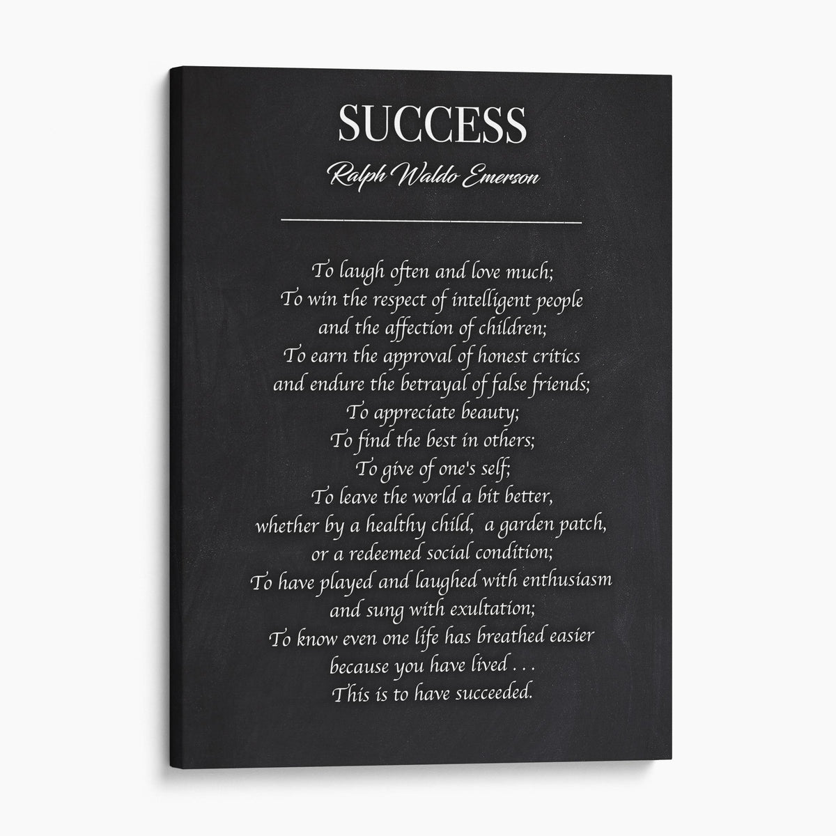 Success - Ralph Waldo Emerson