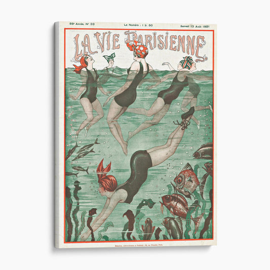 La Vie Parisienne "Flapper Girls Swimming" by George Pavis