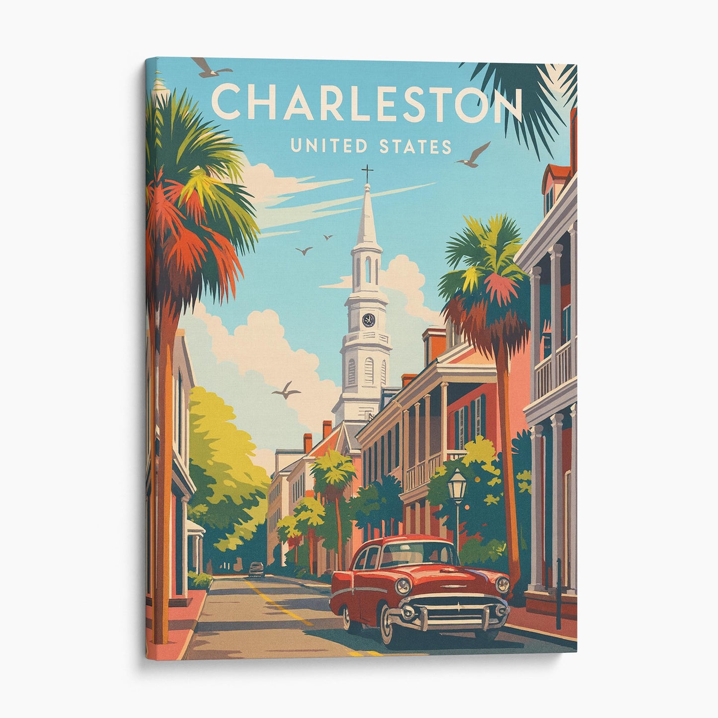 Charleston South Carolina Vintage Travel Poster