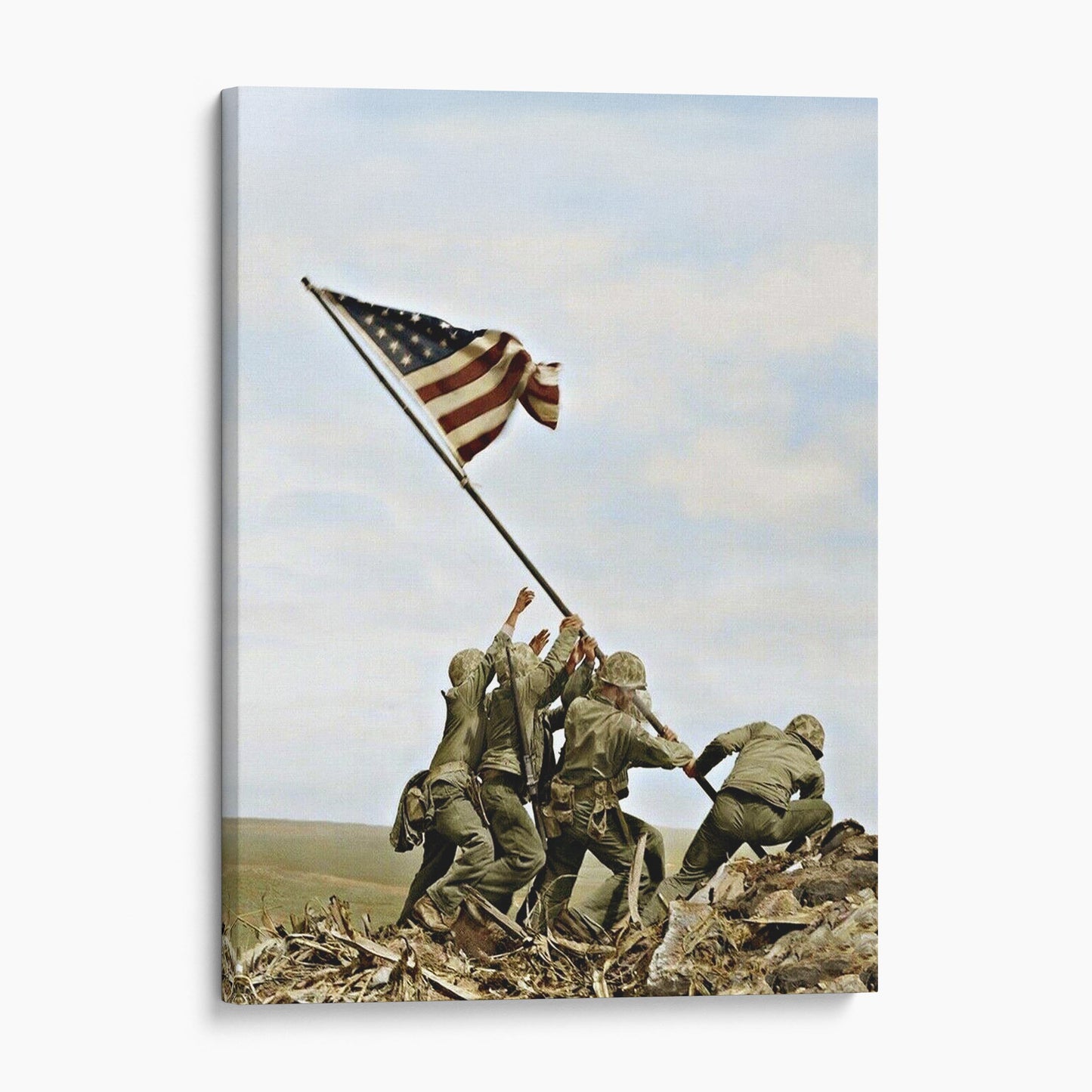 Raising the Flag on Iwo Jima Color