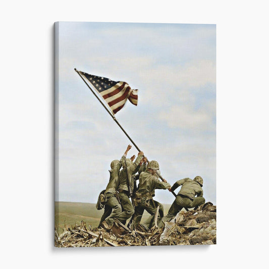 Raising the Flag on Iwo Jima Color