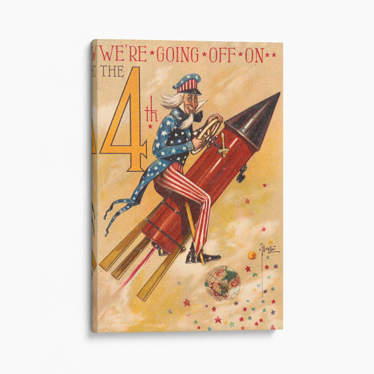 We're Going Off On The 4th - Uncle Sam Postcard