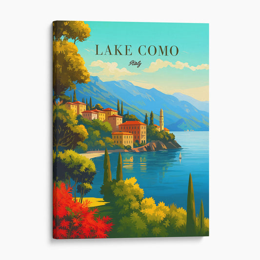 Lake Como Italy Travel Poster