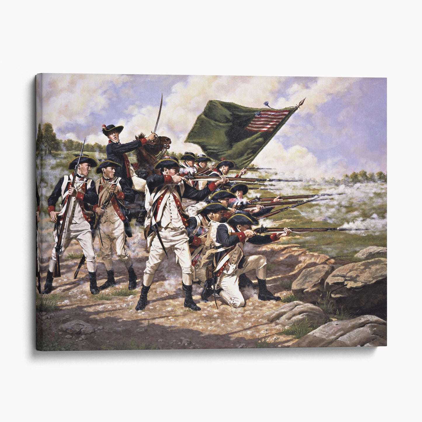 The Delaware Regiment At The Battle of Long Island by Domenick D'Andrea