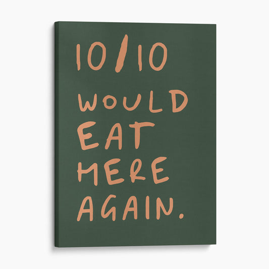 Would Eat Here Again Kitchen Wall Sign
