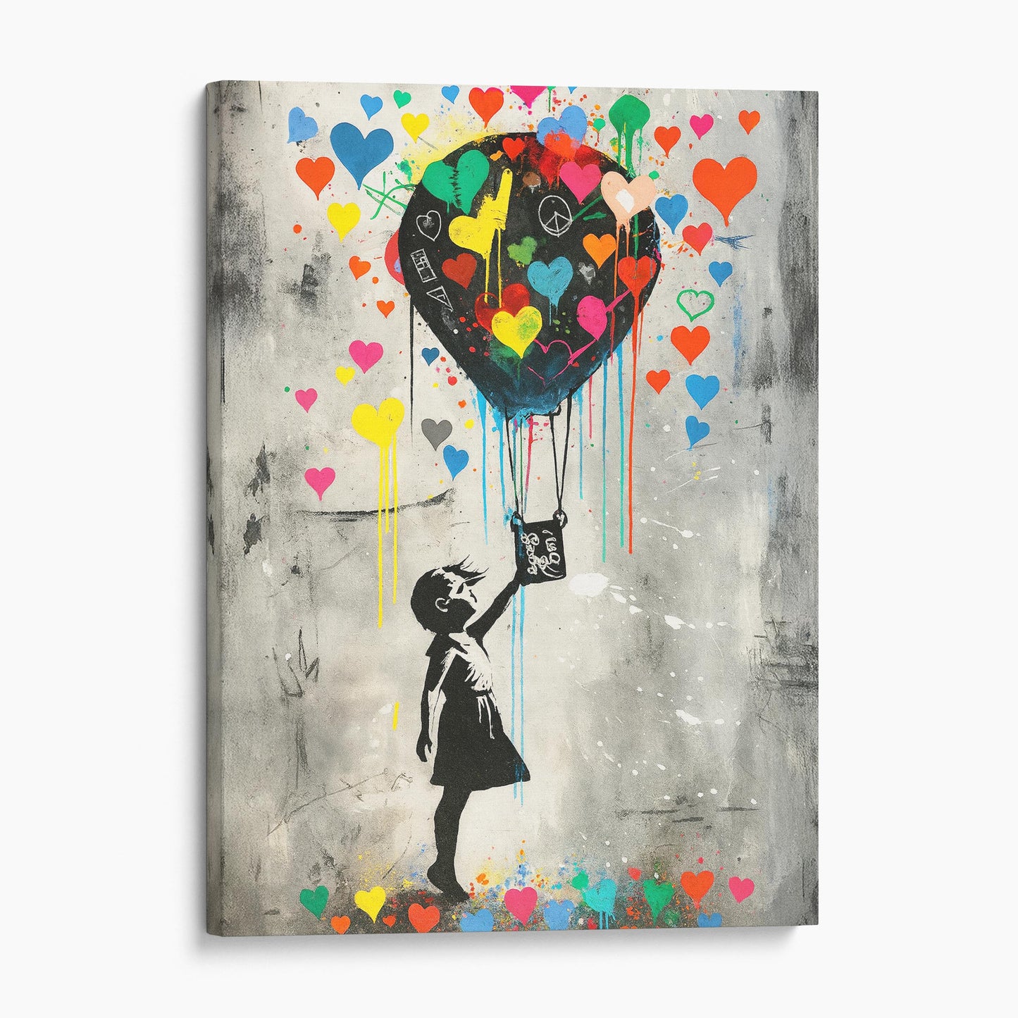 Girl Heart Air Balloons Banksy