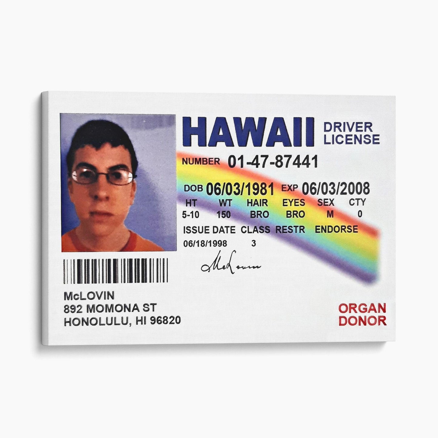 McLovin - Fogell Fake ID