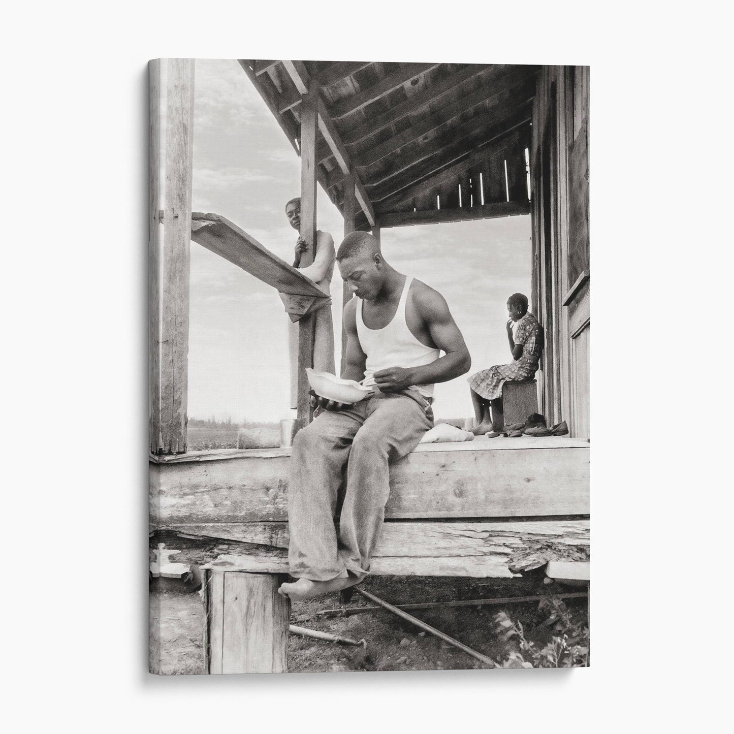 Dorthea Lange Photography - Sharecroppers Eating, Clarksdale Mississippi, 1937