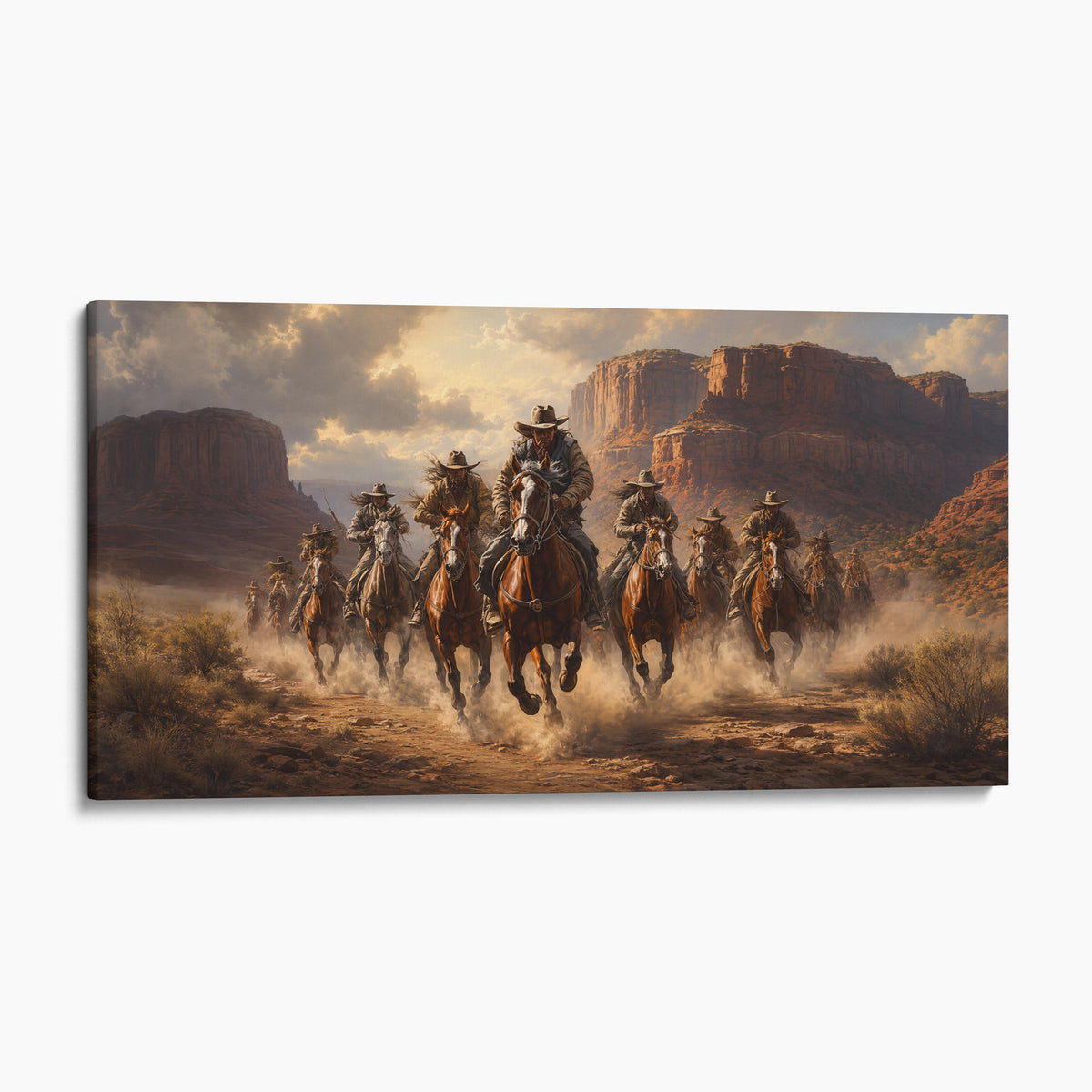Wild West Cowboys On Horseback