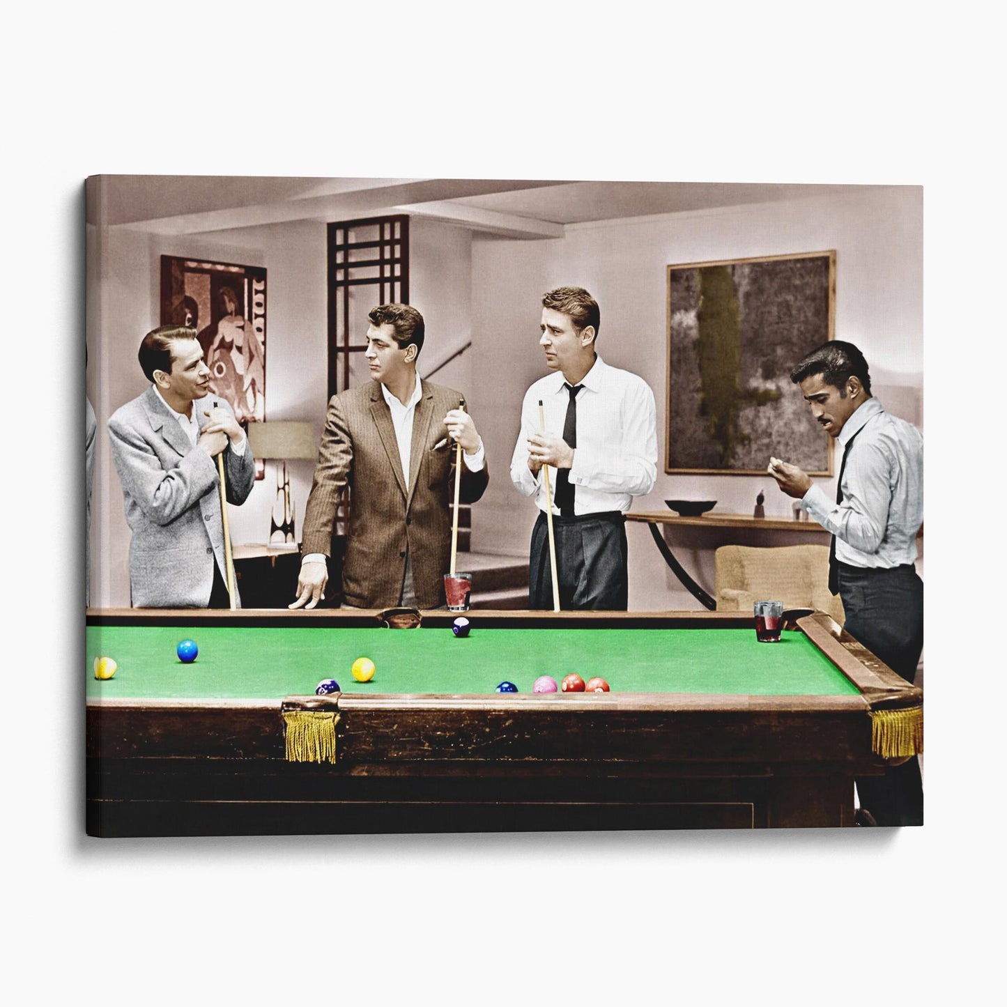 The Rat Pack Playing Pool In Ocean's 11
