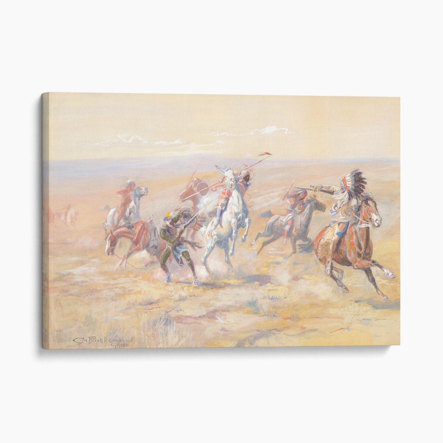 When Sioux and Blackfoot Meet (1904) - Charles M Russell