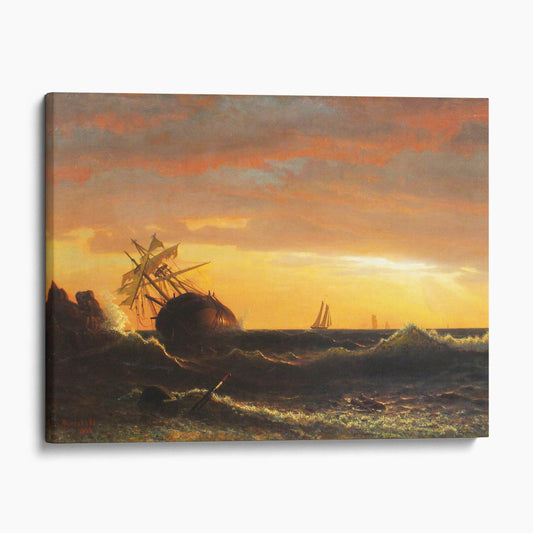 Beached Ship 1859 by Albert Bierstadt