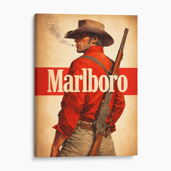 Marlboro Rustic Western Cowboy Canvas Wall Art Prints – Big Canvas