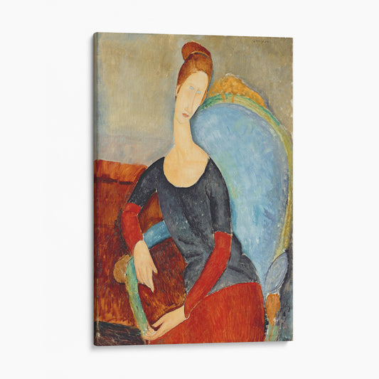 Mme Hebuterne in a Blue Chair, 1918 by Amedeo Modigliani