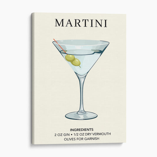 Martini Vintage Drink Poster