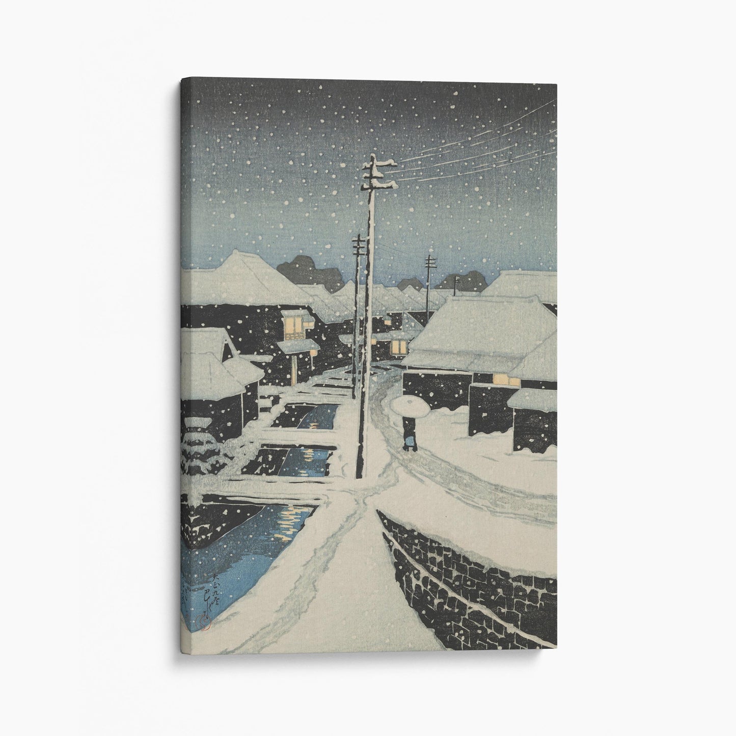 Evening Snow at Terashima Village - Kawase Hasui