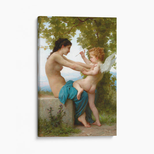 A Young Girl Defending Herself Against Eros (1880) - William-Adolphe Bouguereau