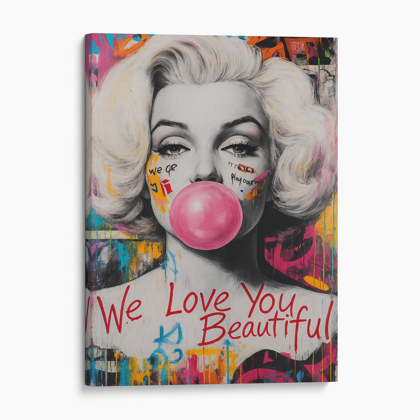 Marilyn Bubble Gum Girl - We Love You Beautiful