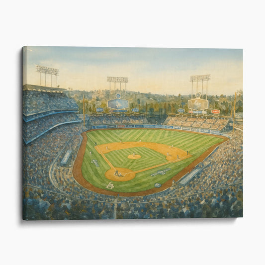 Dodger Stadium Watercolor Painting