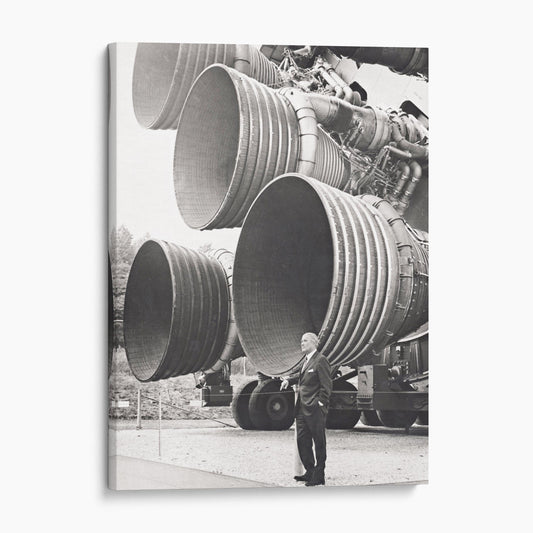 Von Braun With The F-1 Engines Of The Saturn V